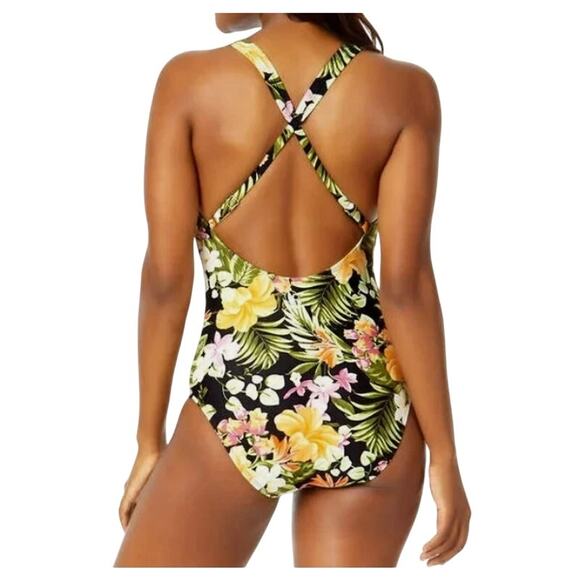 Hurley Women’s Orange UPS50+ Waikiki Wonder one-piece  Stretch Swimsuit XS - Picture 1 of 7